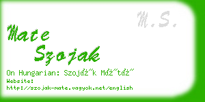 mate szojak business card